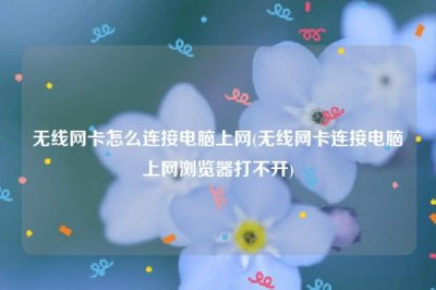 ​无线网卡怎么连接电脑上网(无线网卡连接电脑上网浏览器打不开)