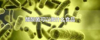 ​醋酸菌可以做什么食品