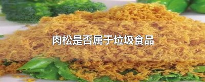 ​肉松是否属于垃圾食品