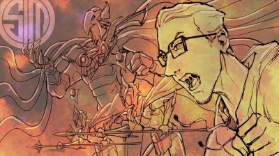 ​TSM粉丝手绘Doublelift与比尔森，我的大师兄不可能这么帅