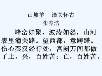 ​山坡羊潼关怀古原文（山坡羊潼关怀古原文及译文）